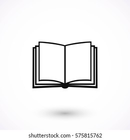 Book icon isolated on whitebackground, flat design best vector icon
