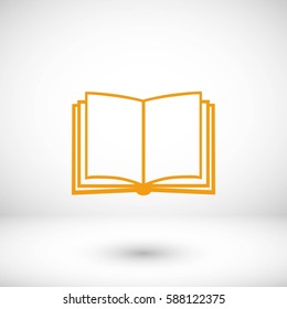Book icon isolated on whitebackground, flat design best vector icon