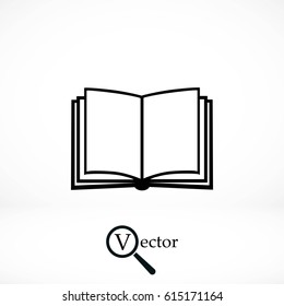 Book icon isolated on whitebackground, flat design best vector icon