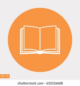 Book icon isolated on whitebackground, flat design best vector icon