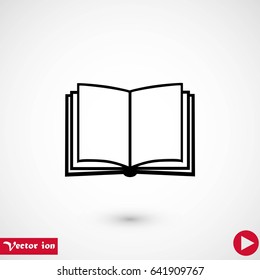 Book icon isolated on whitebackground, flat design best vector icon