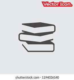 Book icon isolated sign symbol and flat style for app, web and digital design. Vector illustration.