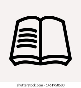 book icon isolated sign symbol vector illustration for web and mobile - vector 