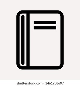 book icon isolated sign symbol vector illustration for web and mobile - vector 