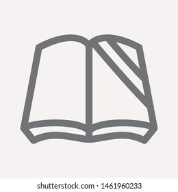 book icon isolated sign symbol vector illustration for web and mobile - vector 