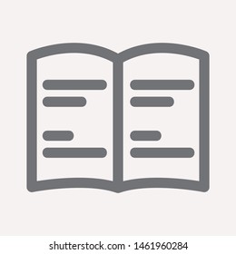 book icon isolated sign symbol vector illustration for web and mobile - vector 