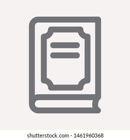 book icon isolated sign symbol vector illustration for web and mobile - vector 