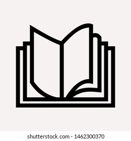 book icon isolated sign symbol vector illustration for web and mobile - vector 
