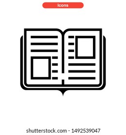 book icon isolated sign symbol vector illustration - high quality black style vector icons
