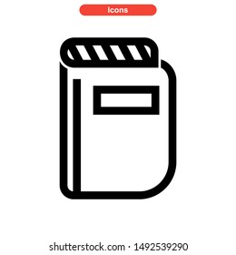 book icon isolated sign symbol vector illustration - high quality black style vector icons
