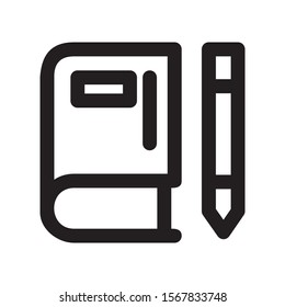 book icon isolated sign symbol vector illustration - high quality black style vector icons
