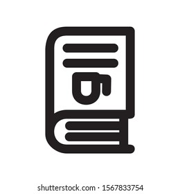 book icon isolated sign symbol vector illustration - high quality black style vector icons
