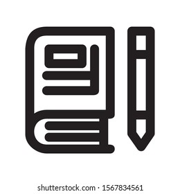 book icon isolated sign symbol vector illustration - high quality black style vector icons
