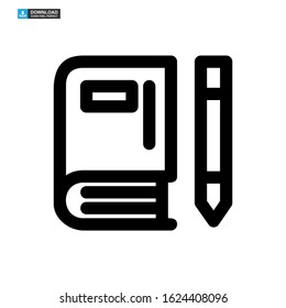 book icon isolated sign symbol vector illustration - high quality black style vector icons
