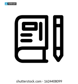 book icon isolated sign symbol vector illustration - high quality black style vector icons
