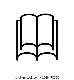 book icon isolated sign symbol vector illustration - with style outline icons