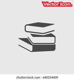 Book icon isolated sign symbol and flat style for app, web and digital design. Vector illustration.