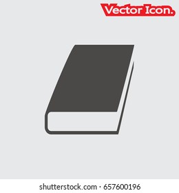 Book icon isolated sign symbol and flat style for app, web and digital design. Vector illustration.