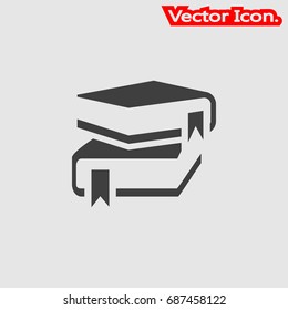 Book icon isolated sign symbol and flat style for app, web and digital design. Vector illustration.