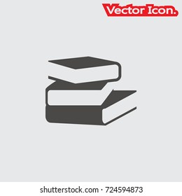 Book icon isolated sign symbol and flat style for app, web and digital design. Vector illustration.