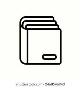 icono de libro, icono de línea de interfaz de usuario aislada para el proyecto