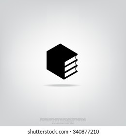 Book icon isolated vector