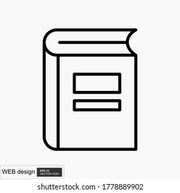 book icon, isolated, white background