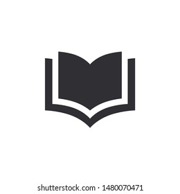 Book icon. Learn mode. Training symbol. Knowledge icon. Book shop. Book pages. Open book. Logo template. Reading list. Store icon. Ui elements.
