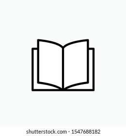 Book Icon. Lecture or Library Illustration As A Simple Vector Sign & Trendy Symbol for Design, Websites, Presentation or Application.