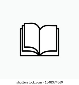 Book Icon. Lecture or Library Illustration As A Simple Vector Sign & Trendy Symbol for Design, Websites, Presentation or Application.