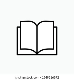 Book Icon. Lecture or Library Illustration As A Simple Vector Sign & Trendy Symbol for Design, Websites, Presentation or Application.