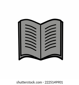 Icono del libro. Ilustración de conferencias o bibliotecas