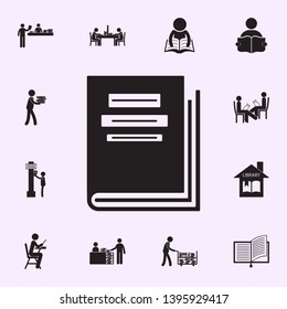 book icon. Library icons universal set for web and mobile