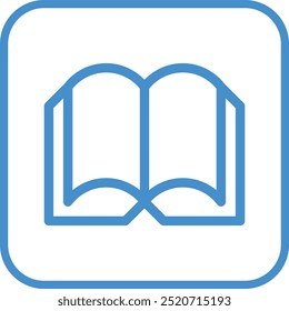 Icono del libro, signo del icono de la Biblioteca, icono de lectura