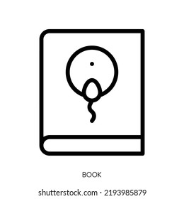 book icon. Line Art Style Design Isolated On White Background