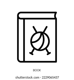 book icon. Line Art Style Design Isolated On White Background