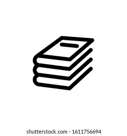 Book icon. Line design template