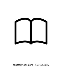Book icon. Line design template
