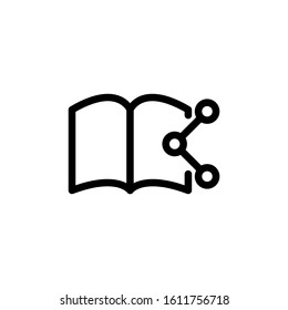 Book icon. Line design template