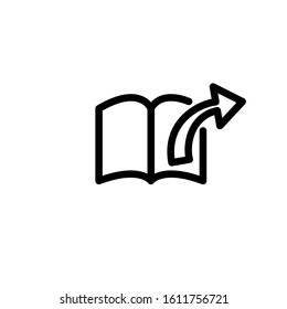 Book icon. Line design template