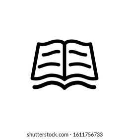 Book icon. Line design template