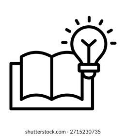 Ilustración vectorial de diseño de línea de icono de libro
