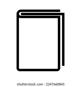 Book icon line isolated on white background. Black flat thin icon on modern outline style. Linear symbol and editable stroke. Simple and pixel perfect stroke vector illustration