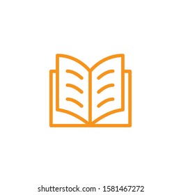 Book icon. Line and two colour design template