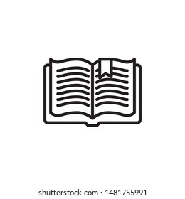 Book icon line vector. Education, school and university elements for logo, websites, web design and mobile app.