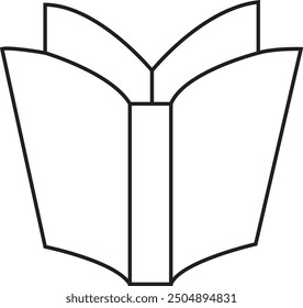 Book Icon Line Vector Illustration