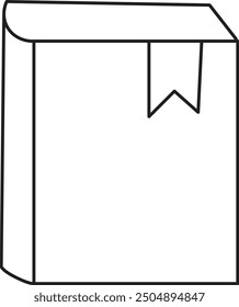 Ilustración vectorial de línea de icono de libro