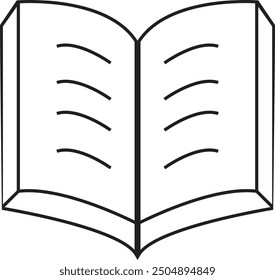 Ilustración vectorial de línea de icono de libro