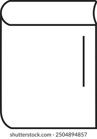 Ilustración vectorial de línea de icono de libro