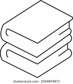 Ilustración vectorial de línea de icono de libro